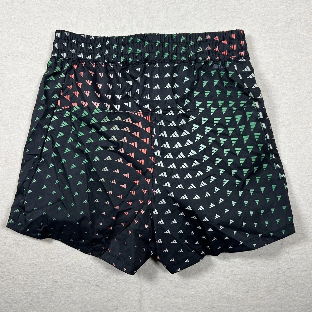 Adidas Shorts‎ Womens XS Black AEROREADY HR7783 Training Running Logo Print